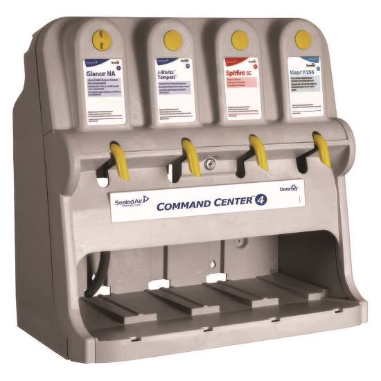 Command Center Dispensing System, 4 Button Air Gap Eductors, 27.5 x 17 x 27.5, Gray1