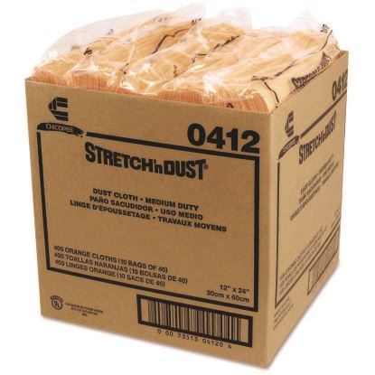 Stretch 'n Dust Cloths, 24" x 12", Yellow/Orange, 40/Pack1