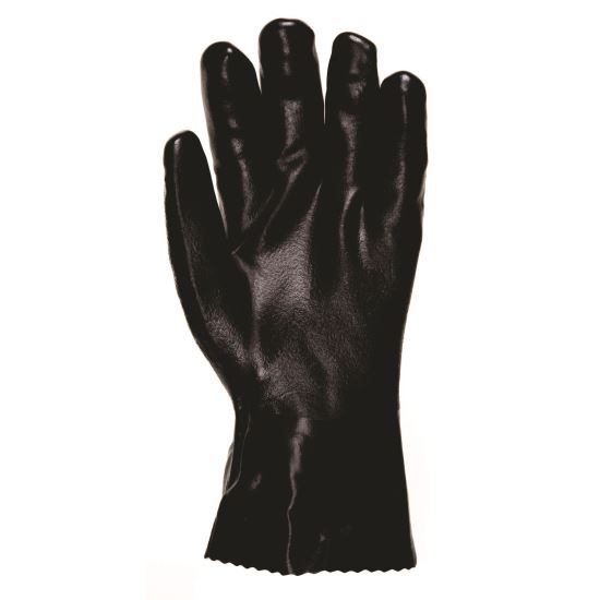 Double-Dipped PVC Gloves, Black, Large, Dozen1