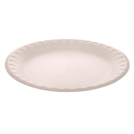 Placesetter Satin Non-Laminated Foam Dinnerware, Plate, 9" dia, White, 500/Carton1