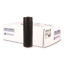 High-Density Commercial Can Liners, 33 gal, 13 mic, 33" x 40", Black, Interleaved Roll, 25 Bags/Roll, 20 Rolls/Carton1