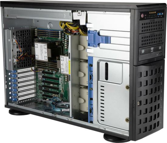 Supermicro SYS-740P-TR server barebone Intel C621A LGA 4189 Tower (4U) Black1