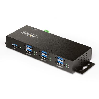 StarTech.com 5G7AINDRM-USB-A-HUB interface hub USB 3.2 Gen 1 (3.1 Gen 1) Type-B 5000 Mbit/s Black1