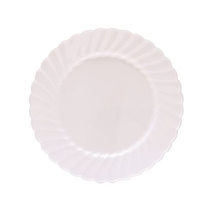 Classicware Plastic Dinnerware, Plate, 6" dia, White, 180/Carton1