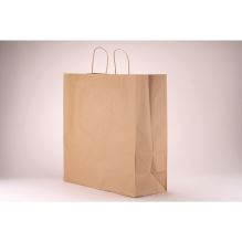 Kraft Paper Bags, Natural Twisted-Paper Handles, 18" x 7" x 18.5", Brown Kraft, 200/Bundle1