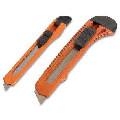 Snap-Off Utility Knife Set, 9 mm Knife, 18 mm Knife, Orange/Black1