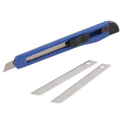 Snap-Off Utility Knife, 9 mm Blade, 5" Plastic Handle, Blue1