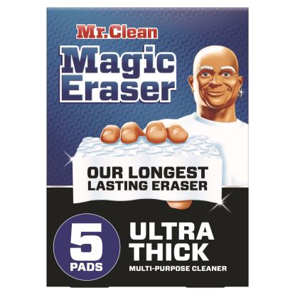 Magic Eraser, Ultra-Thick, 4.6" x 2.3", 1.2" Thick, White, 5/Pack, 2 Packs/Carton1