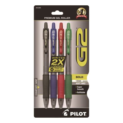 G2 Premium Gel Pen, Retractable, Bold 1 mm, Assorted Ink and Barrel Colors, 4/Pack1