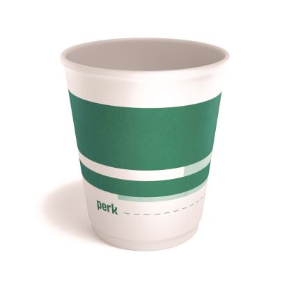 Insulated Paper Cup, 10 oz, White/Teal, 40/Pack1