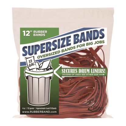 SuperSize Bands, 0.25" x 12", Red, 18/Pack1