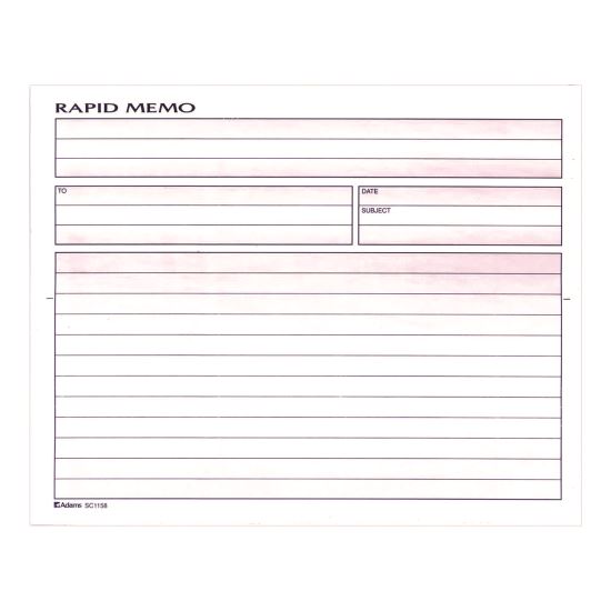 Rapid Memo Pad, Two-Part Carbonless, 8.5 x 7.75, 50 Forms Total1