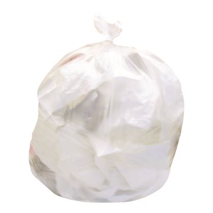 High-Density Waste Can Liners, 10 gal, 6 mic, 24" x 27", Natural, Roll, 50 Bags/Roll, 20 Rolls/Carton1