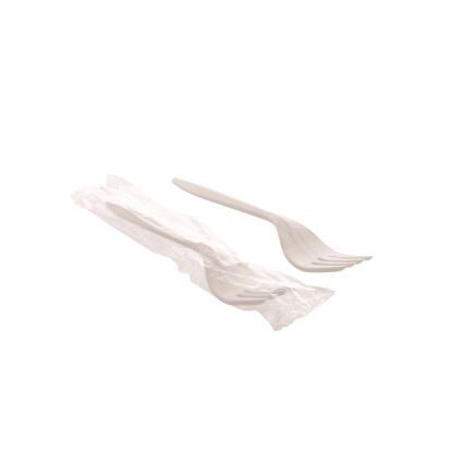 Fieldware Cutlery, Individually Wrapped, Fork, White, 1,000/Carton1