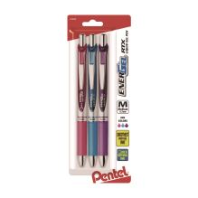 EnerGel RTX Gel Pen, Retractable, Medium 0.7 mm, Assorted Pastel Ink and Barrel Colors, 3/Pack1