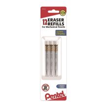 Eraser Refills for Sharp Kerry/EnerGize-X/Wow Pencil/Gizmo/Cushi/Hot Shots/Technica-X, White, 4/Tube, 3 Tubes/Pack1