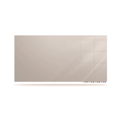 Aria Low-Profile Frameless Magnetic Glassboard, 120" x 48", Gray Surface1