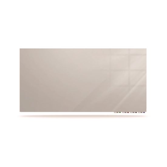 Aria Low-Profile Frameless Magnetic Glassboard, 120" x 48", Gray Surface1