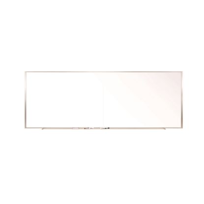 Two-Piece M1 Porcelain Magnetic Whiteboard, 176" x 48.5", White Surface, Satin Aluminum Frame1