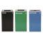 29 Gallon Trash/Recycling Cans, Steel, Blue Recycling Can w/Mixed Lid, Green Recycling Can and Black Trash Can with Sq Lid1
