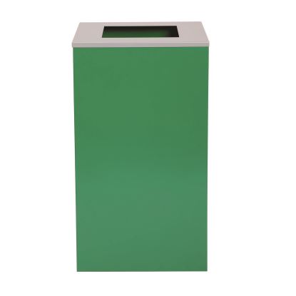 29 Gallon Trash/Recycling Cans, Steel, Green Can with Square Lid1
