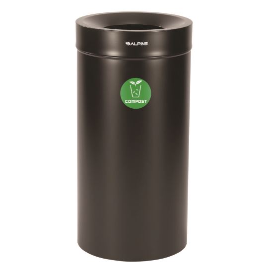 27 Gallon Black Stainless Steel Compost Can1