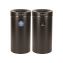 27 Gallon Black Stainless Steel Recycling Can and Trash Receptacle1