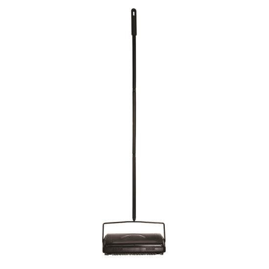 Manual Triple Brush Carpet and Floor Sweeper, 42.5" Handle, Black1