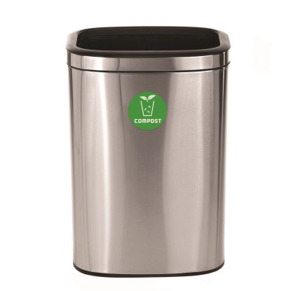 10.5 Gallon Compost Can, Brushed Stainless Steel1