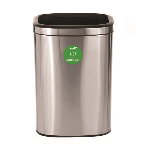 10.5 Gallon Compost Can, Brushed Stainless Steel1