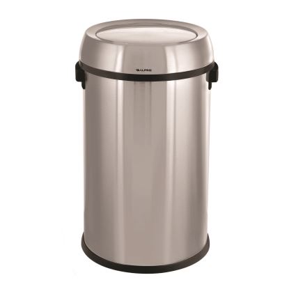 17 Gallon Stainless Steel Commercial Trash Can with Swing Lid1