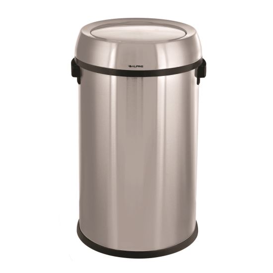 17 Gallon Stainless Steel Commercial Trash Can with Swing Lid1