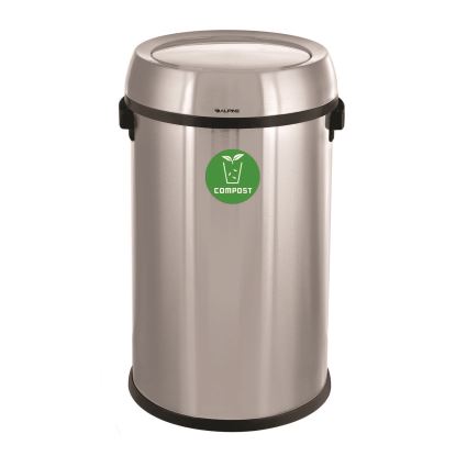 17 Gallon Stainless Steel Indoor Compost Receptacle with Swivel Lid1