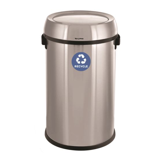 17 Gallon Stainless Steel Indoor Recycling Receptacle with Swivel Lid1