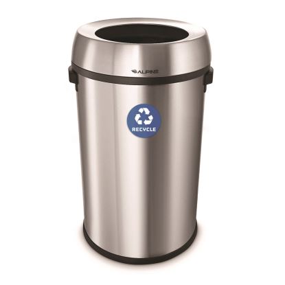 17 Gallon Stainless Steel Open Top Recycling Bin Receptacle1