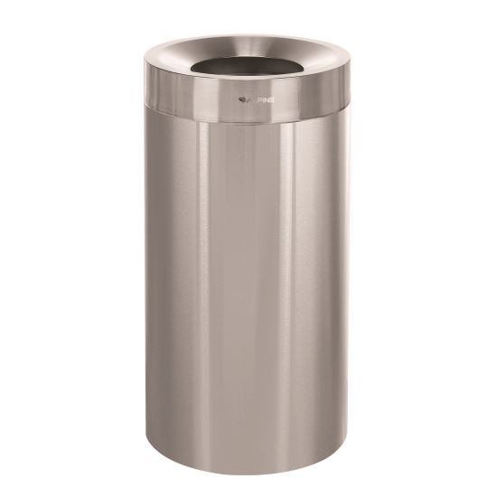 27 Gallon Stainless Steel Commercial Indoor Trash Can, Brushed Stainless Steel1