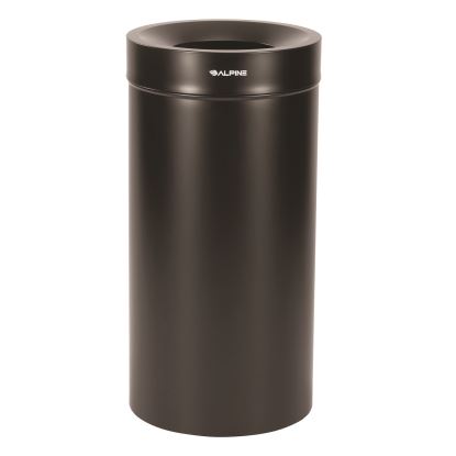 27 Gallon Stainless Steel Commercial Indoor Trash Can, Black1
