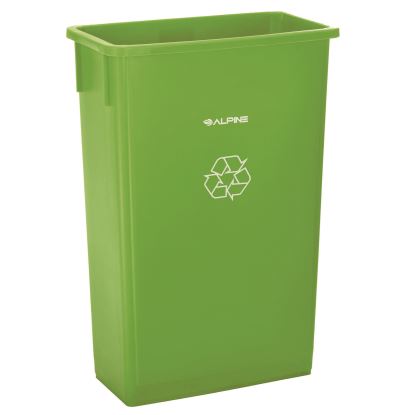 Slim 23 Gallon Recycling Bin, Plastic, Lime Green1