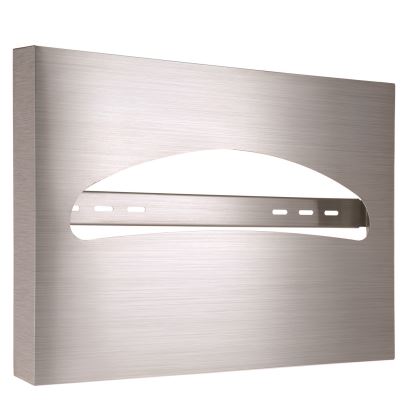 Stainless Steel Brushed Half-Fold Toilet Seat Cover Dispenser, 15.7 x 2 x 11.81