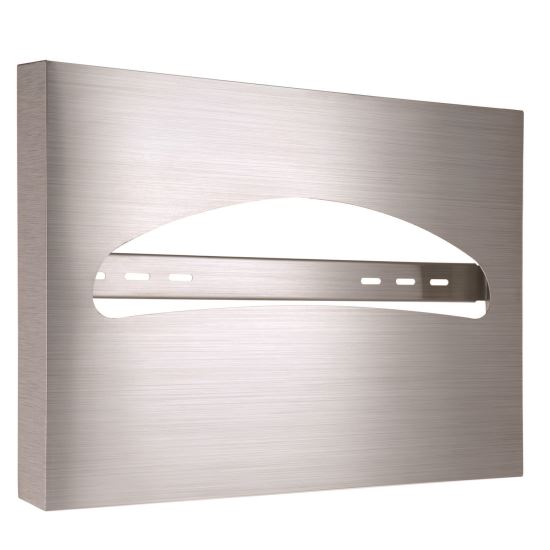 Stainless Steel Brushed Half-Fold Toilet Seat Cover Dispenser, 15.7 x 2 x 11.81