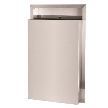 Stainless Steel Recessed 12 Gal Leak-Proof Waste Receptacle, Brushed Stainless Steel1