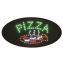 LED Oval Pizza Sign, 23 x 14, Black Frame, Green/Orange/Red/White Graphics1