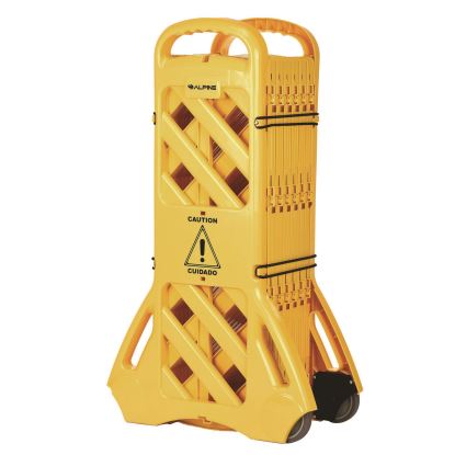 Expandable Portable Fence Barrier Safety Barricade, Plastic, 1.97 x 153.54 x 39.76, Yellow1