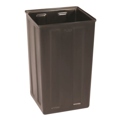 40 Gallon Rigid Plastic Waterproof Square Trash Can Insert Liner for Indoor/Outdoor Trash Can, Plastic, Black1