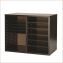 Wood Adjustable 12 Compartment Literature Organizer, 12 Sections, Letter Size, 20 x 11.8 x 16.3, Black1