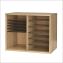 Wood Adjustable 12 Compartment Literature Organizer, 12 Sections, Letter Size, 20 x 11.8 x 16.3, Medium Oak1