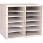 Wood Adjustable 12 Compartment Literature Organizer, 12 Sections, Letter Size, 20 x 11.8 x 16.3, White1