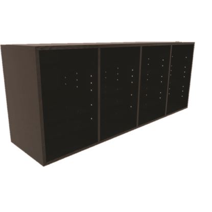 Wood Adjustable 24 Compartment Literature Organizer, 24 Sections, Letter Size, 39.3 x 11.8 x 16.3, Black1