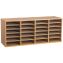 Wood Adjustable 24 Compartment Literature Organizer, 24 Sections, Letter Size, 39.3 x 11.8 x 16.3, Medium Oak1