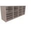 Wood Adjustable 24 Compartment Literature Organizer, 24 Sections, Letter Size, 39.3 x 11.8 x 16.3, White1